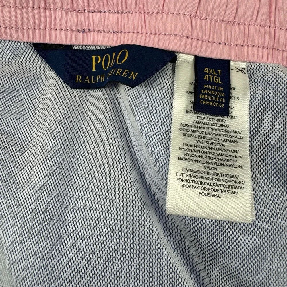 Polo Ralph Lauren Light Blue Mesh Lined Mens Swim Trunks 4XLT New